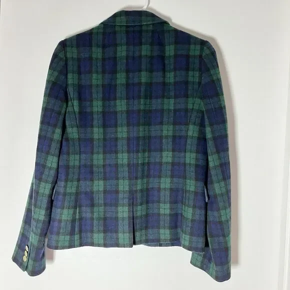 J. Crew Factory Green and Blue Plaid Blazer - Picture 2 of 7